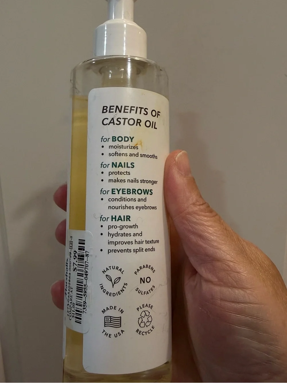 Olivia Care Cold-Pressed Castor Oil - Nourishing Oil (Clear/Green)